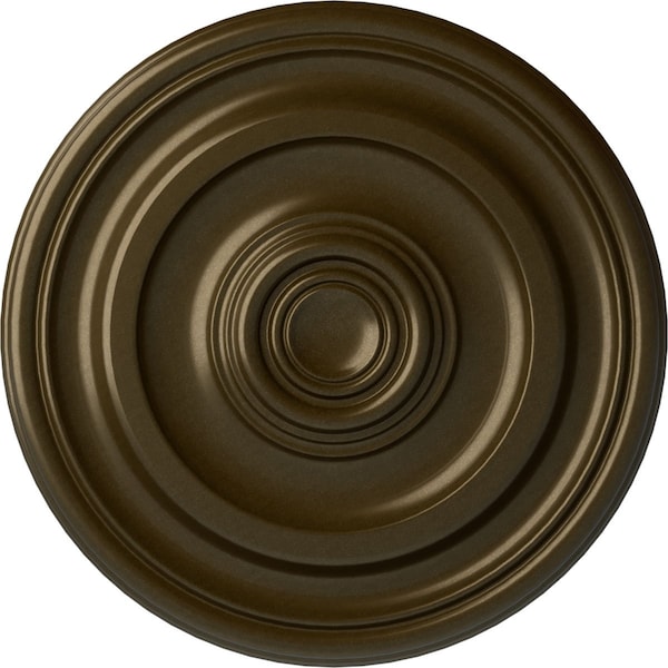 Ekena Millwork Kepler Traditional Ceiling Medallion (For Canopies up to 2 5/8"), 11 7/8"OD x 1 1/4"P, Brass CM12KPBRS - main